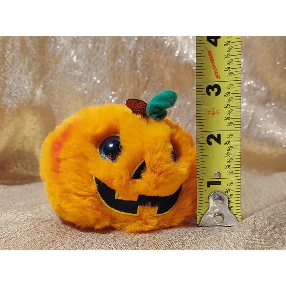 Ty Puffies Seeds Halloween Jack-O-Lantern Pumpkin With Tags Plush Stuffed - Picture 8 of 8